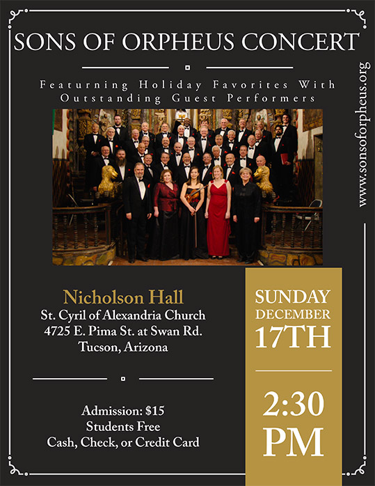 Poster for St. Francis in the Foothills Holiday Concert